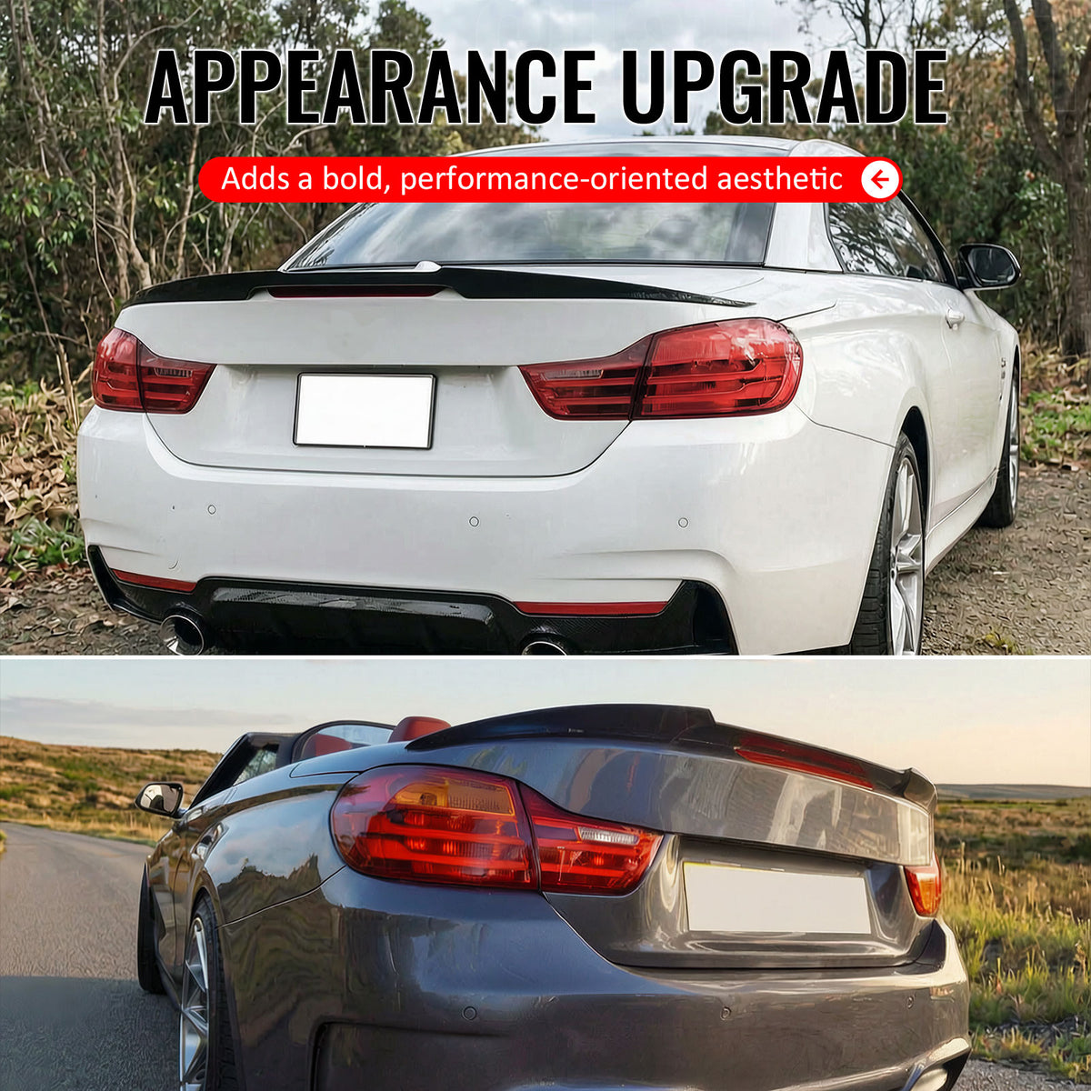 Fits 14-20 F33 F83 M4 Painted #B39 Mineralgrau Metallic Trunk Spoiler