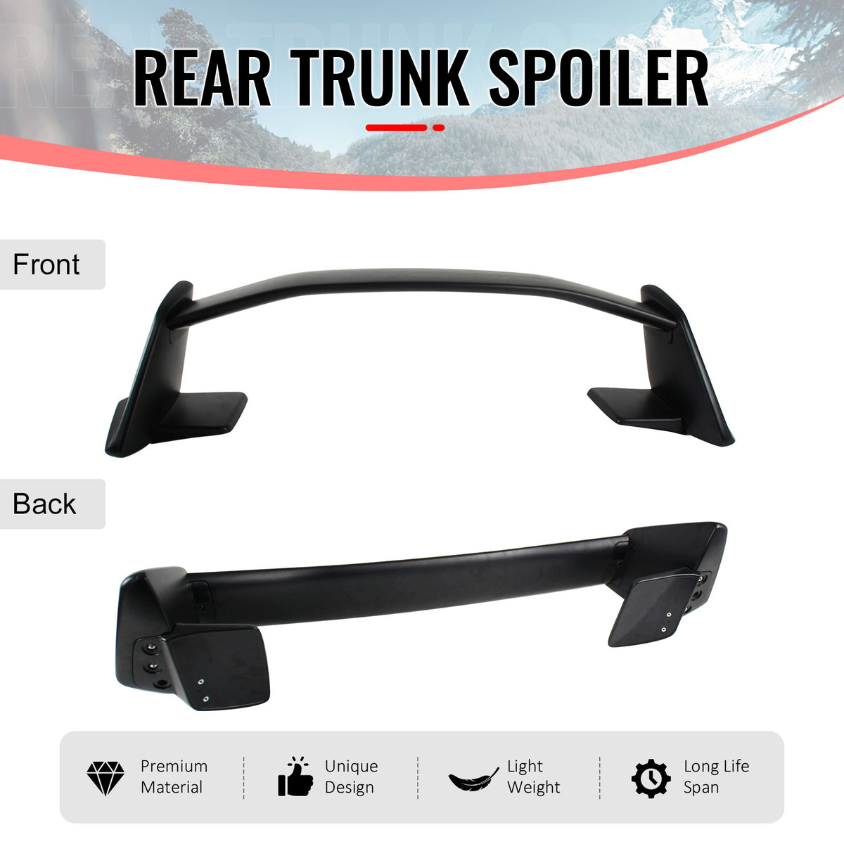 Fits 13-20 Scion FRS/Subaru BRZ/Toyota 86 NRS Style Trunk Spoiler ABS Unpainted