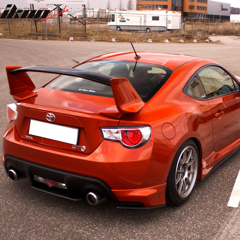 IKON MOTORSPORTS, Trunk Spoiler Compatible With 2013-2016 Scion FR-S/2013-2020 Subaru BRZ/2017-2020 Toyota 86, NRS Style