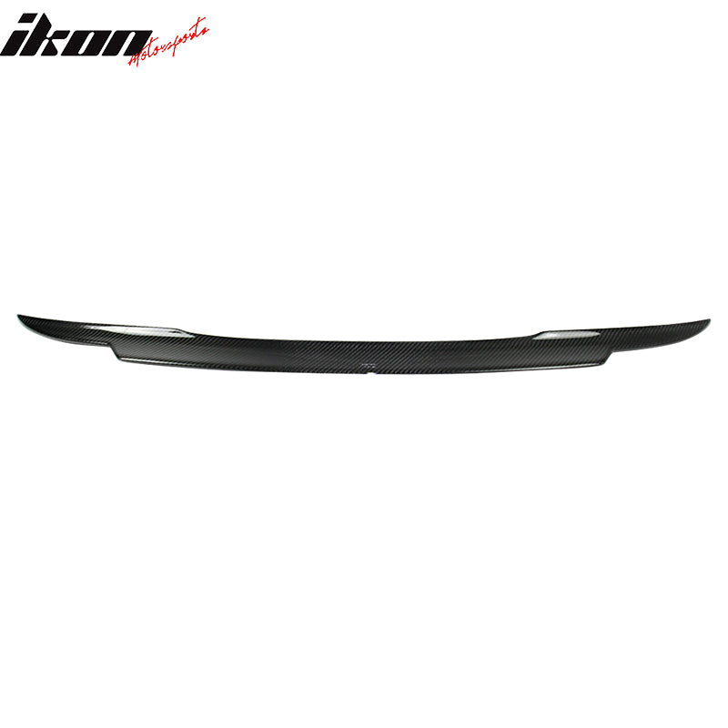 IKON MOTORSPORTS, Trunk Spoiler Compatible With 2003-2011 Mercedes Benz SL-Class R230 , Matte Carbon Fiber V Style Rear Spoiler Wing, 2004 2005 2006 2007 2008 2009 2010