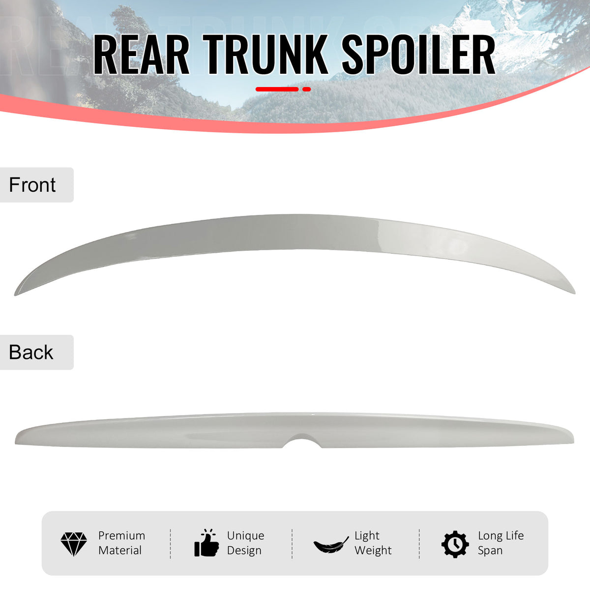 Fits 16-22 BMW G11 G12 7 Series Sedan AC Style Trunk Spoiler ABS Painted #300