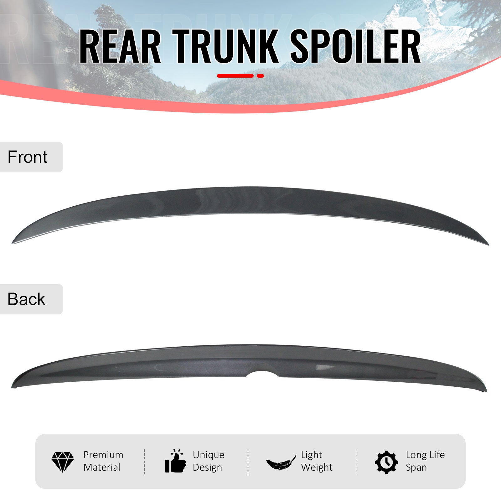 Fits 16-22 BMW G11 G12 7 Series Sedan AC Style Trunk Spoiler ABS Painted #C26