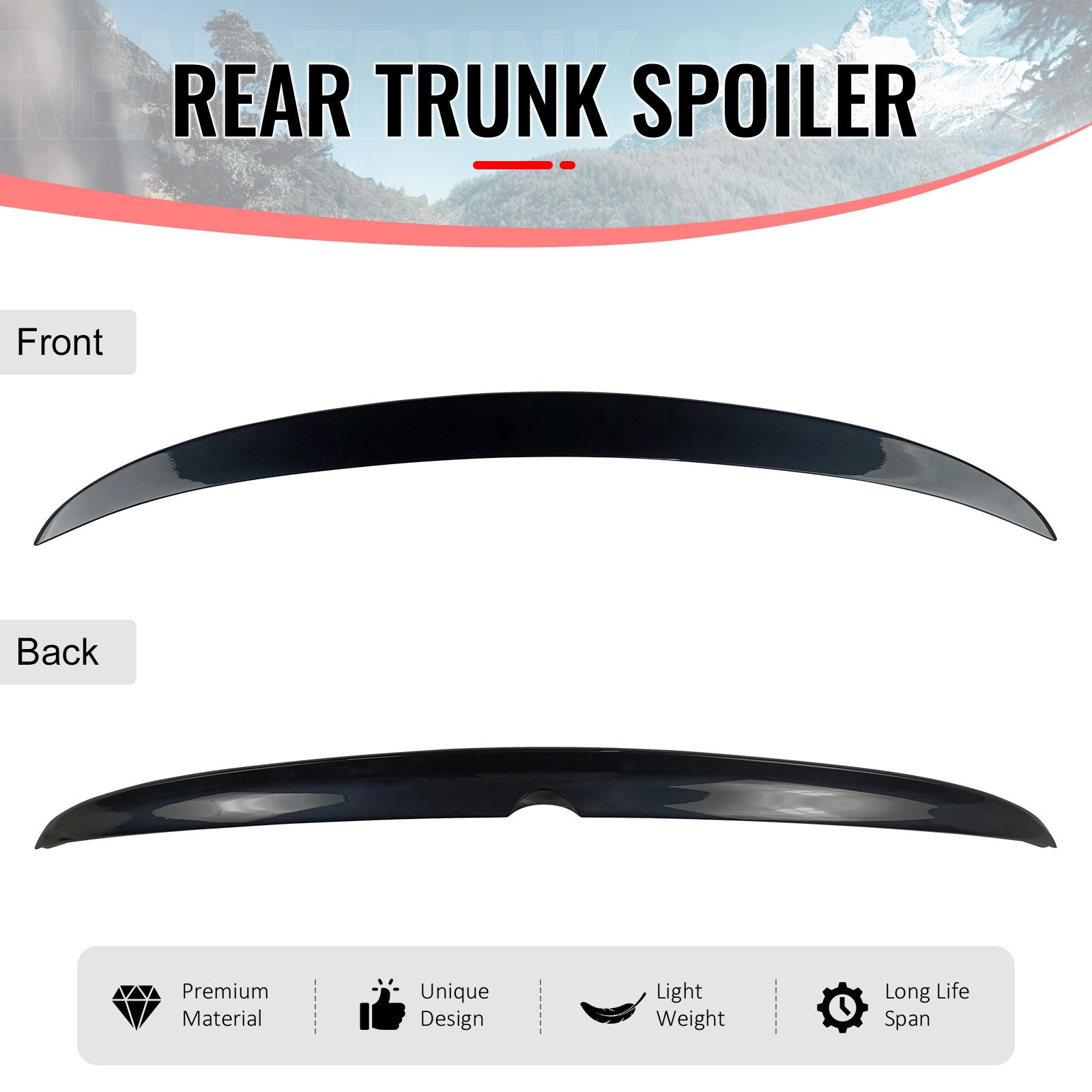 Fits 16-22 BMW G11 G12 7 Series Sedan AC Style Trunk Spoiler ABS Painted #C27
