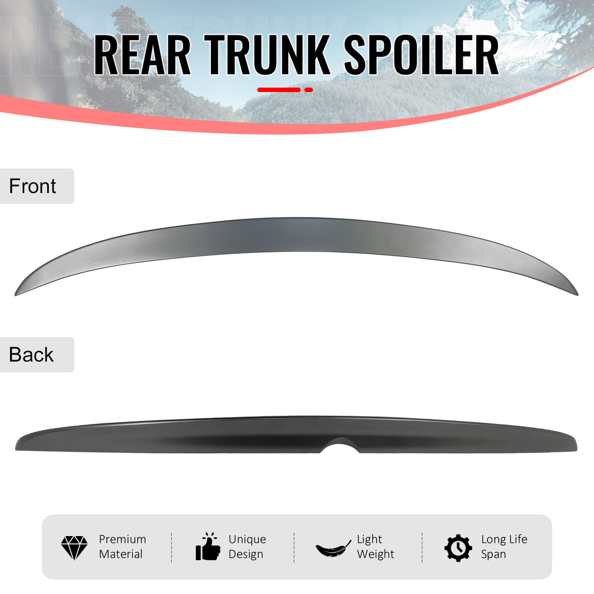 Fits 16-22 BMW G11 G12 7 Series Sedan AC Style Trunk Spoiler ABS Painted #U83