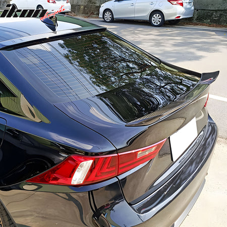 Fits 14-20 Lexus IS250 IS300 Trunk Spoiler V Style Carbon Fiber Rear Boot Wing