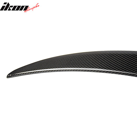 IKON MOTORSPORTS, Trunk Spoiler Compatible With 2016-2018 Mercedes-Benz GLC Class C253 SUV , Matte Carbon Fiber AMG Style Rear Spoiler Wing, 2017