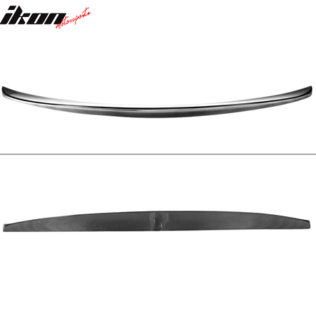 IKON MOTORSPORTS, Trunk Spoiler Compatible With 2016-2019 Mercedes-Benz GLE Class C292 Coupe , Matte Carbon Fiber Ikon Style Rear Spoiler Wing, 2017 2018