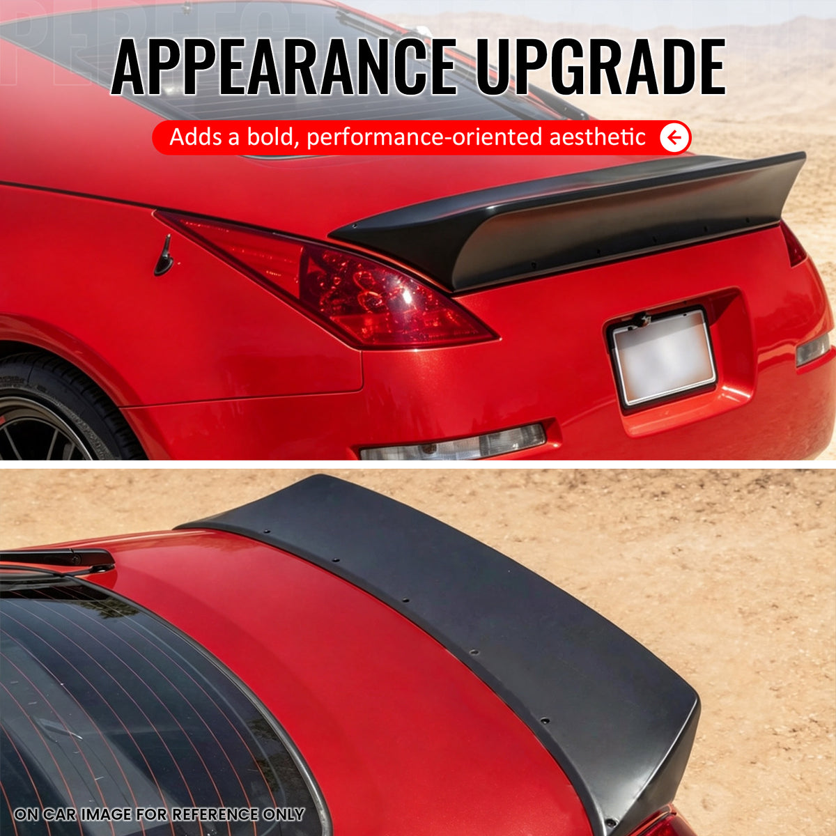 For 03-09 Nissan 350Z Fairlady V Style Ducktail Trunk Spoiler Carbon Fiber Print