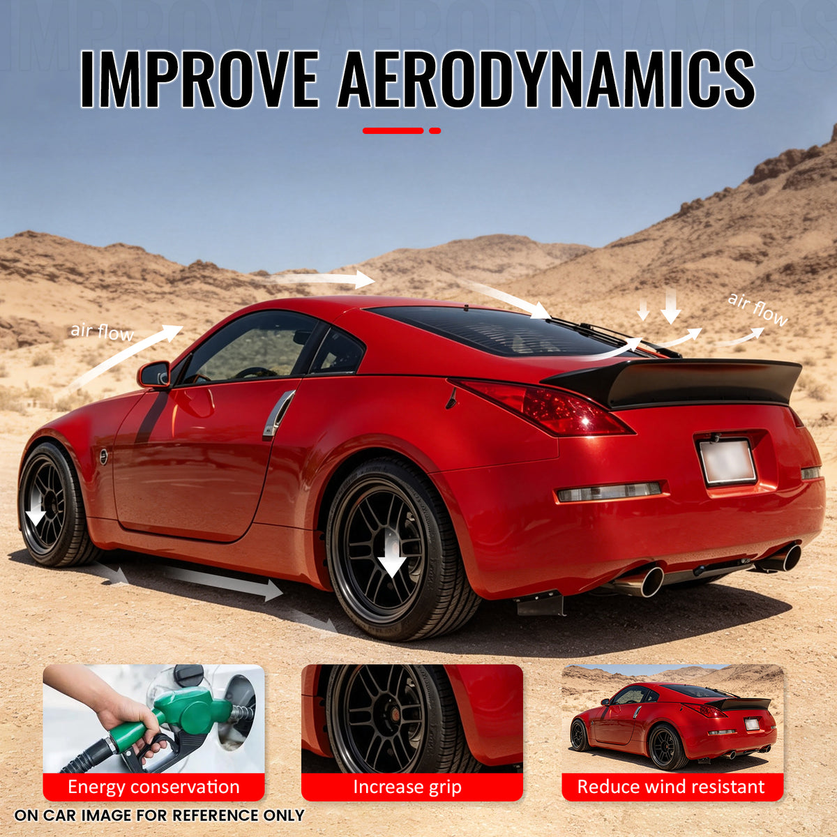 For 03-09 Nissan 350Z Fairlady V Style Ducktail Trunk Spoiler Carbon Fiber Print
