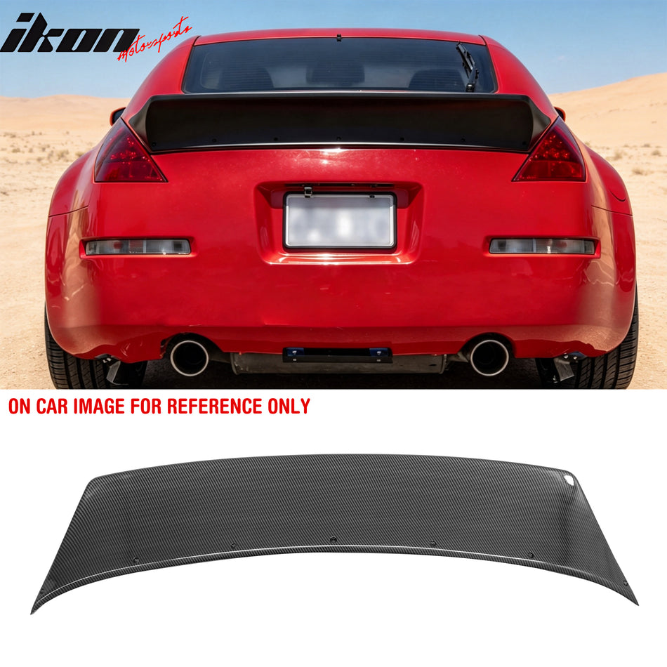 2003-2009 Nissan 350Z Z33 Coupe V Style Carbon Fiber Print Rear Spoiler Wing ABS