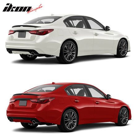 Fits 14-24 INFINITI Q50 OE Style Rear Trunk Spoiler Wing Lip Painted #K23 Liquid