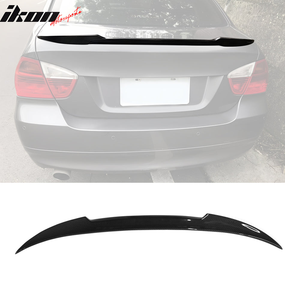 2006-2011 BMW E90 3-Series 4DR Trunk Spoiler V Style Carbon Fiber Wing