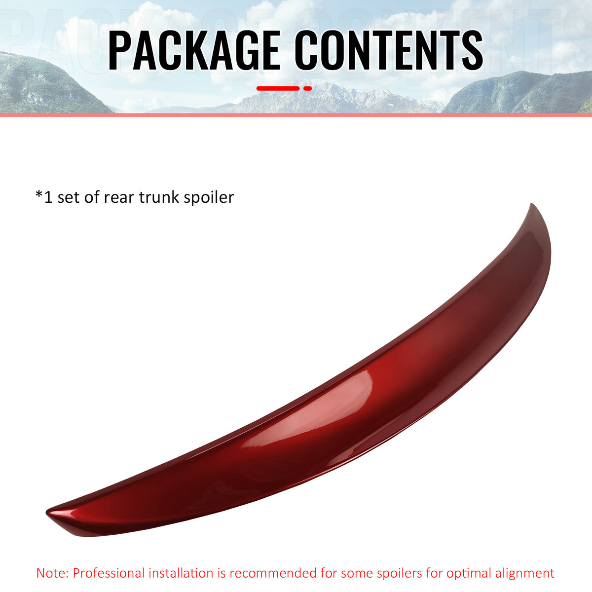 Fits 16-26 Mazda MX5 MX-5 Miata Performance Style Trunk Spoiler Painted #41V Red