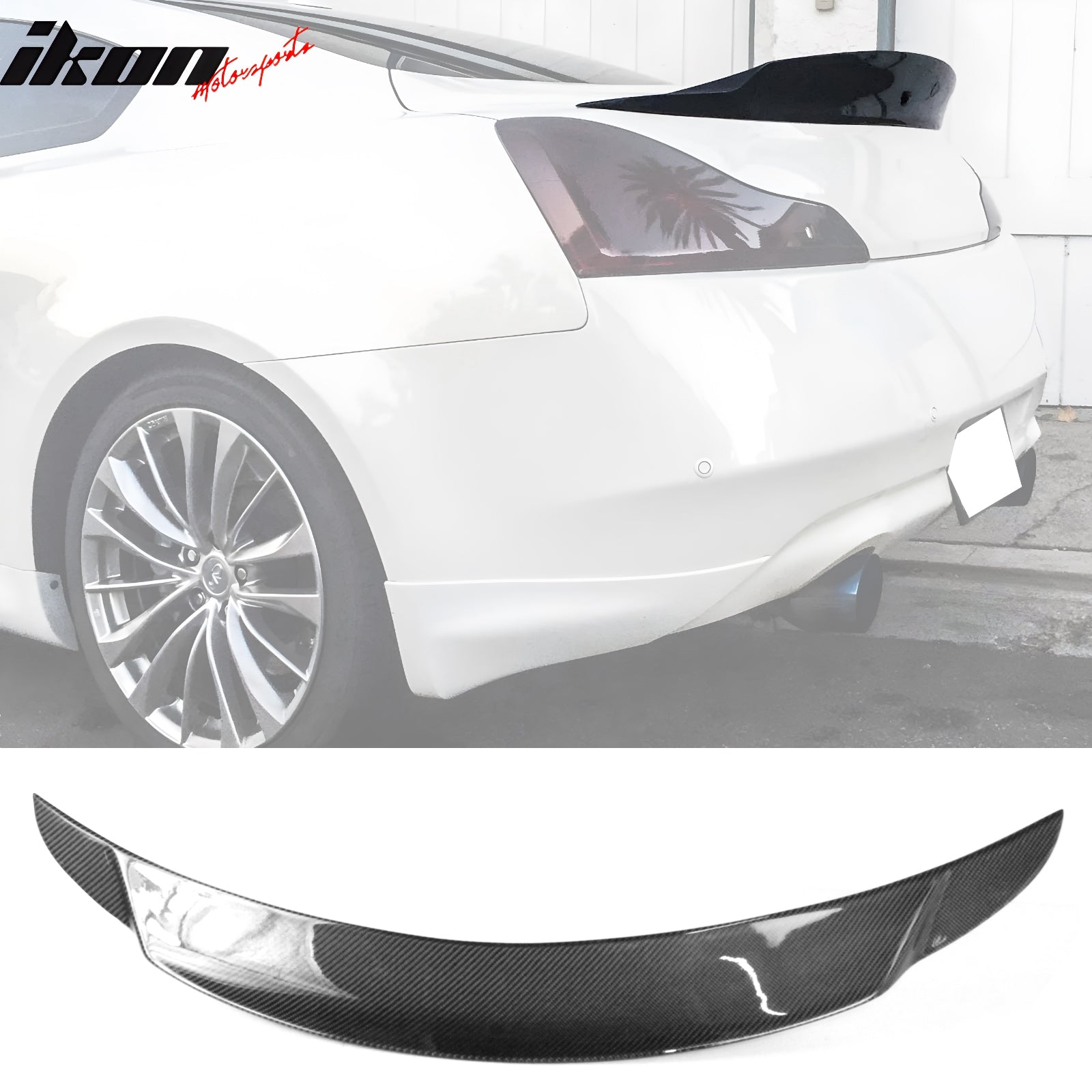 IKON MOTORSPRTS, Trunk Spoiler Compatible With 2008-2013 Infiniti G37 ...