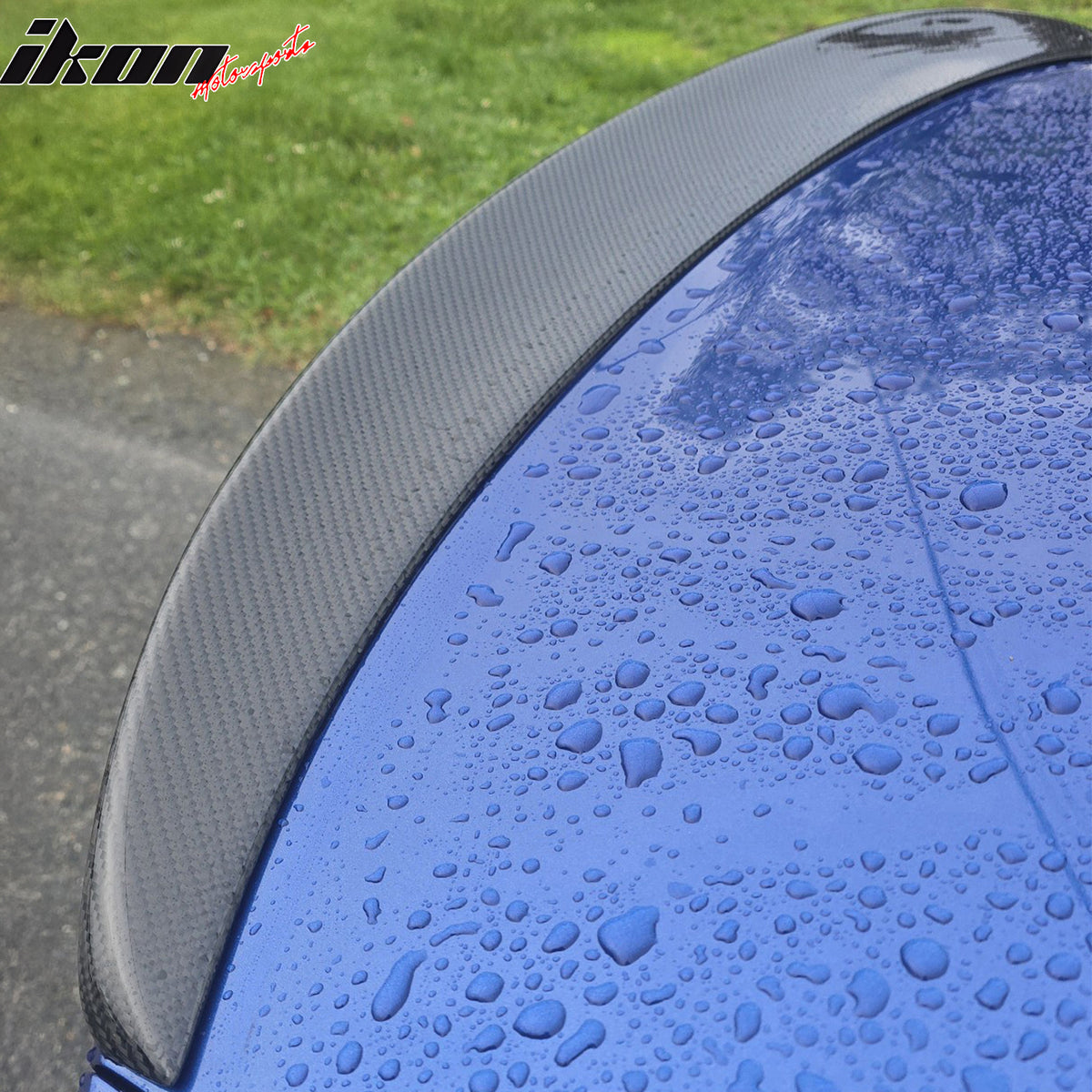 IKON MOTORSPRTS, Trunk Spoiler Compatible With 2013-2020 Audi A3/S3/RS3 4-Door Sedan, Performance Style Rear Boot Deck Lid Wing Real Carbon Fiber Tail Trim Lip 1PC, 2014 2015 2016 2017 2018 2019