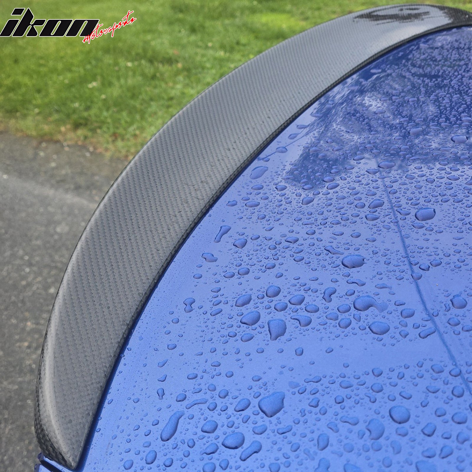 IKON MOTORSPRTS, Trunk Spoiler Compatible With 2013-2020 Audi A3/S3/RS3 4-Door Sedan, Performance Style Rear Boot Deck Lid Wing Real Carbon Fiber Tail Trim Lip 1PC, 2014 2015 2016 2017 2018 2019