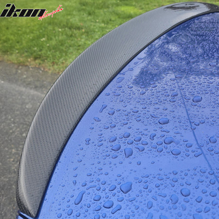 IKON MOTORSPRTS, Trunk Spoiler Compatible With 2013-2020 Audi A3/S3/RS3 4-Door Sedan, Performance Style Rear Boot Deck Lid Wing Real Carbon Fiber Tail Trim Lip 1PC, 2014 2015 2016 2017 2018 2019