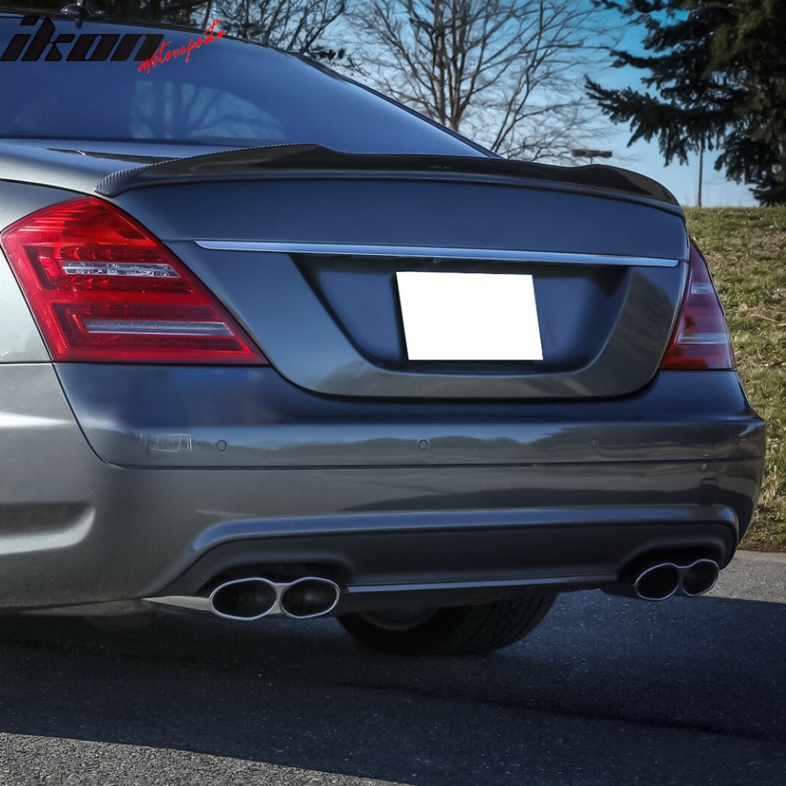 IKON MOTORSPRTS, Trunk Spoiler Compatible With 2007-2013 Mercedes-Benz ...