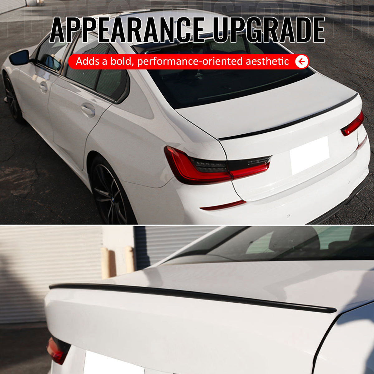 Fits 19-26 BMW G20 3 Series OE Style Painted 668 Black Rear Trunk Spoiler Wing