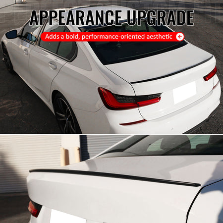 Fits 19-26 BMW G20 3 Series OE Style Painted 668 Black Rear Trunk Spoiler Wing