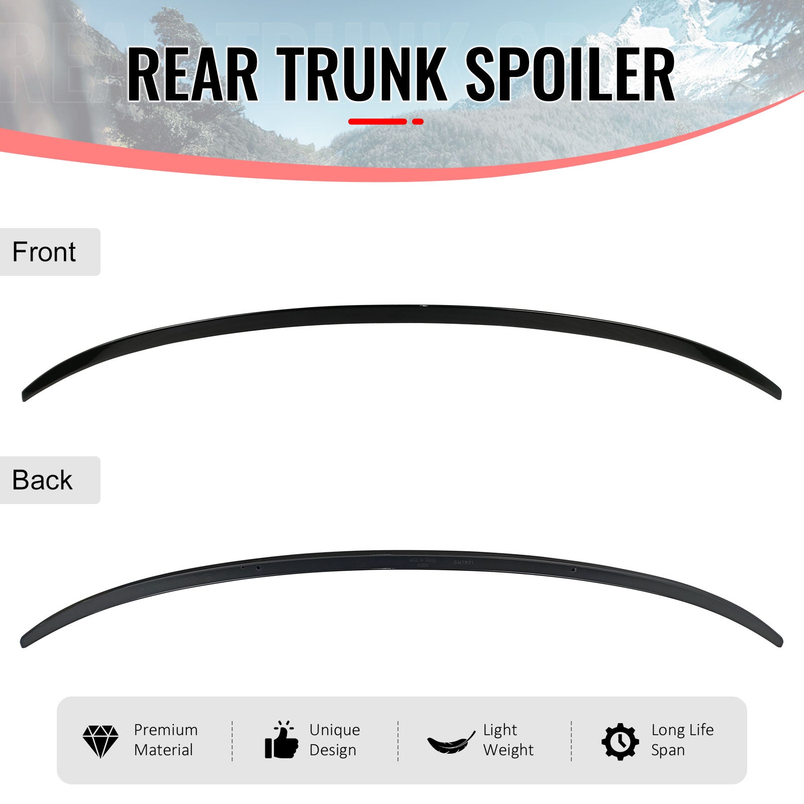 Fits 19-26 G20 OE Style Painted #B39 Mineralgrau Metallic Trunk Spoiler