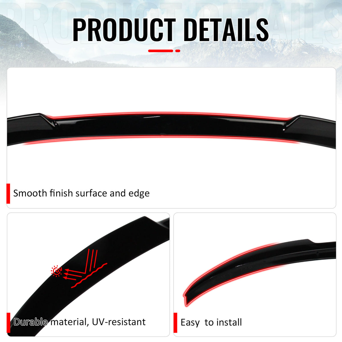 Fits 19-26 G20 Sedan 4-Door Painted #668 Jet Black Trunk Spoiler