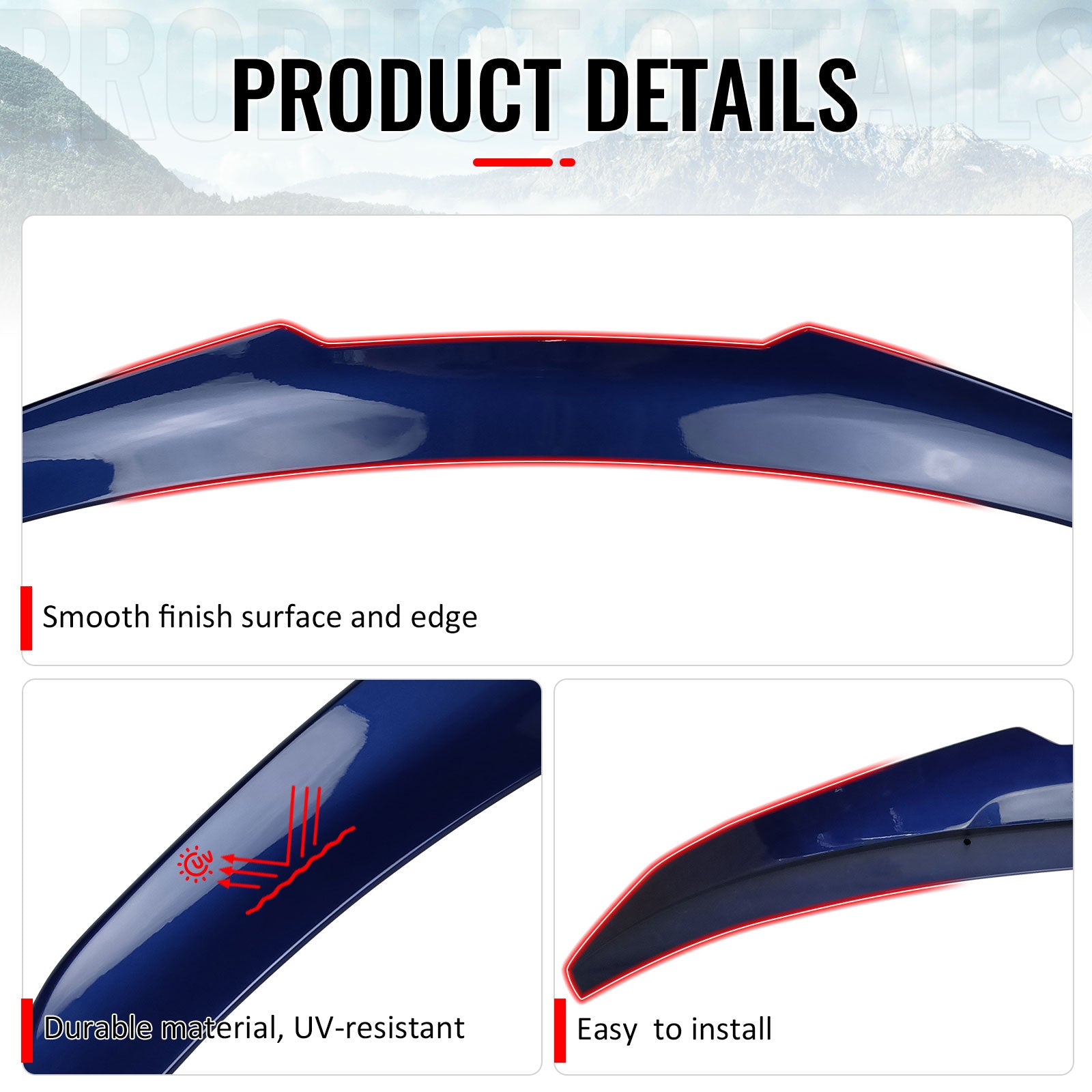 Fits 19-26 G20 Sedan PSM Style Painted #C31 Portimao Blue Metallic Trunk Spoiler