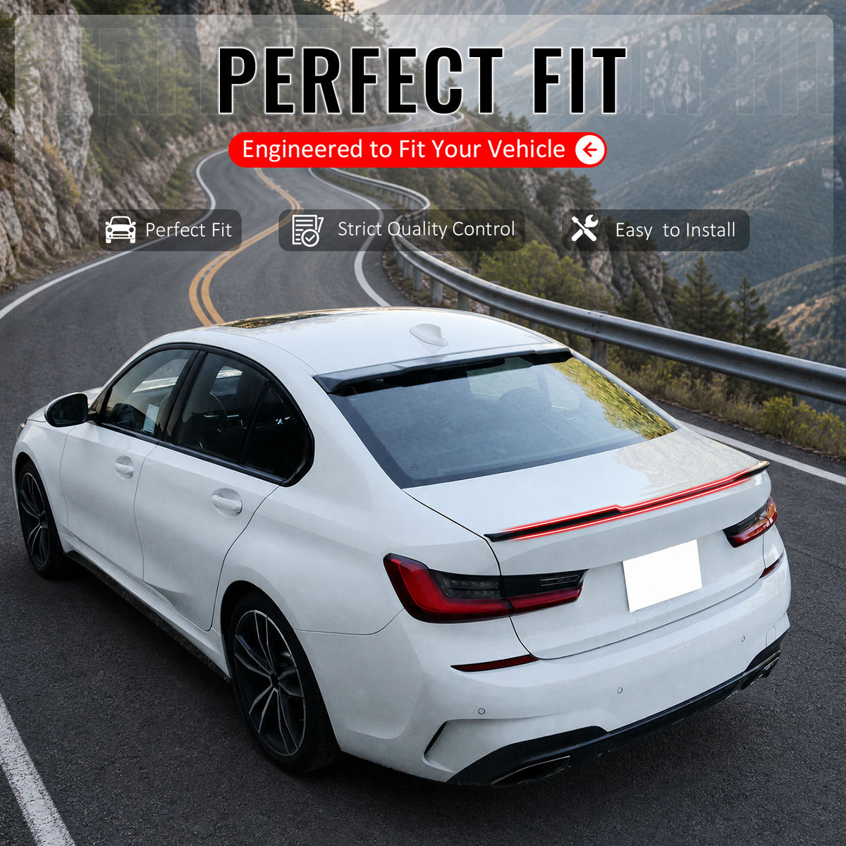 Fit 2019-2026 BMW 3 Series G20 Sedan 4-Door Trunk Spoiler Painted #475