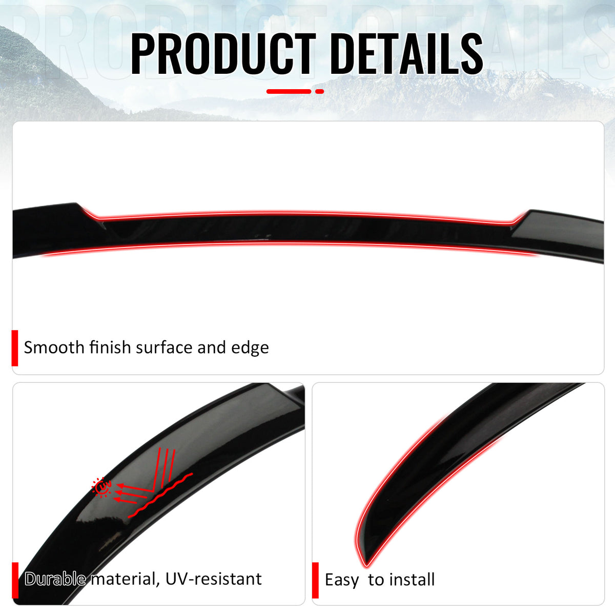 Fits 19-26 G20 Sedan 4-Door Painted #475 Black Sapphire Metallic Trunk Spoiler