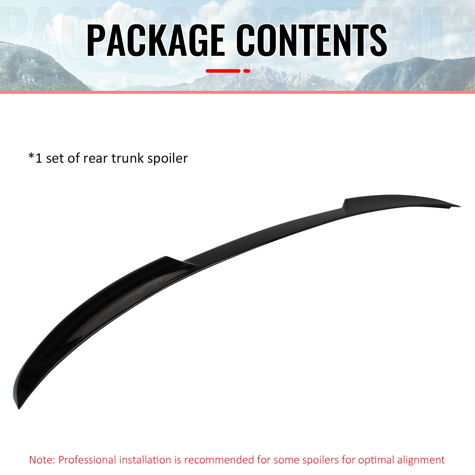 Fits 19-26 G20 Sedan 4-Door Painted #475 Black Sapphire Metallic Trunk Spoiler