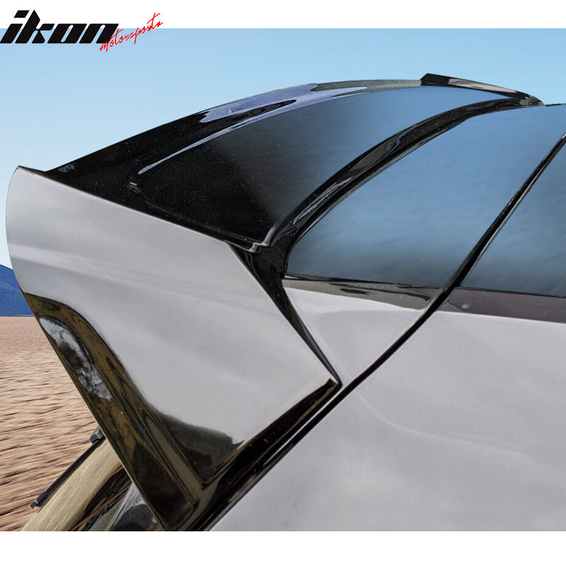 Fits 15-19 Volkswagen Golf R GTI Roof Spoiler Window Visor Painted #LC9X Black
