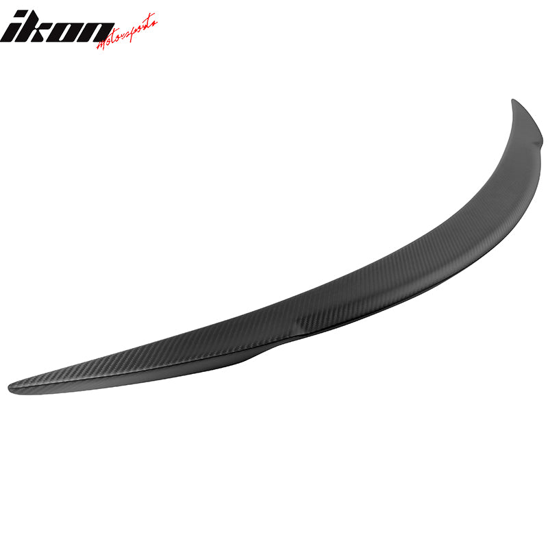 Fits 12-24 Tesla Model S Trunk Spoiler V Style Matte Carbon Fiber Rear Boot Wing