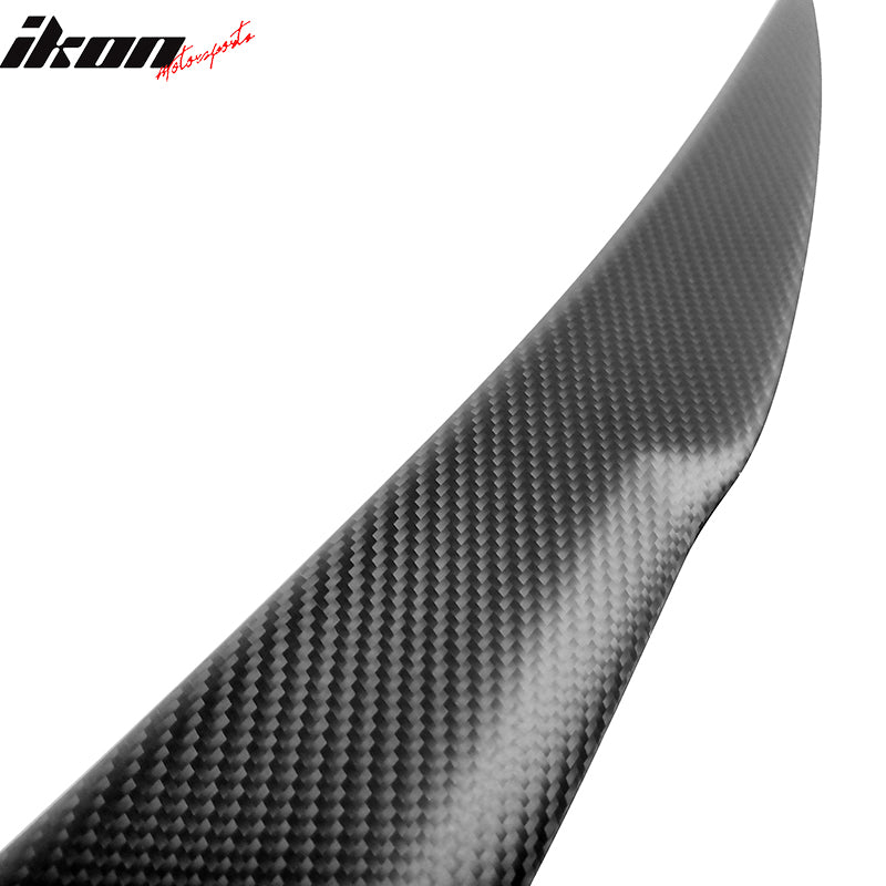 Fits 12-24 Tesla Model S Trunk Spoiler V Style Matte Carbon Fiber Rear Boot Wing