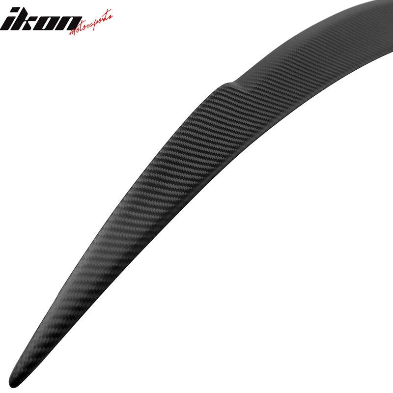 Fits 12-23 Tesla Model S Trunk Spoiler V Style Matte Carbon Fiber Rear Boot Wing