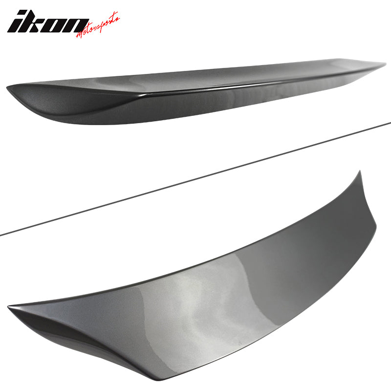 Trunk Spoiler Compatible With 2003-2009 Nissan 350Z 2-Door Fairlady Z33, V Style ABS Painted Gray Metallic (Color Code #K51) Rear Deck Lip Wing by IKON MOTORSPORTS, 2004 2005 2006 2007