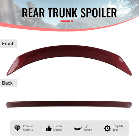 Fits 17-23 Tesla Model 3 S Style Rear Trunk Spoiler Lip Painted #PMMR Sunset Red