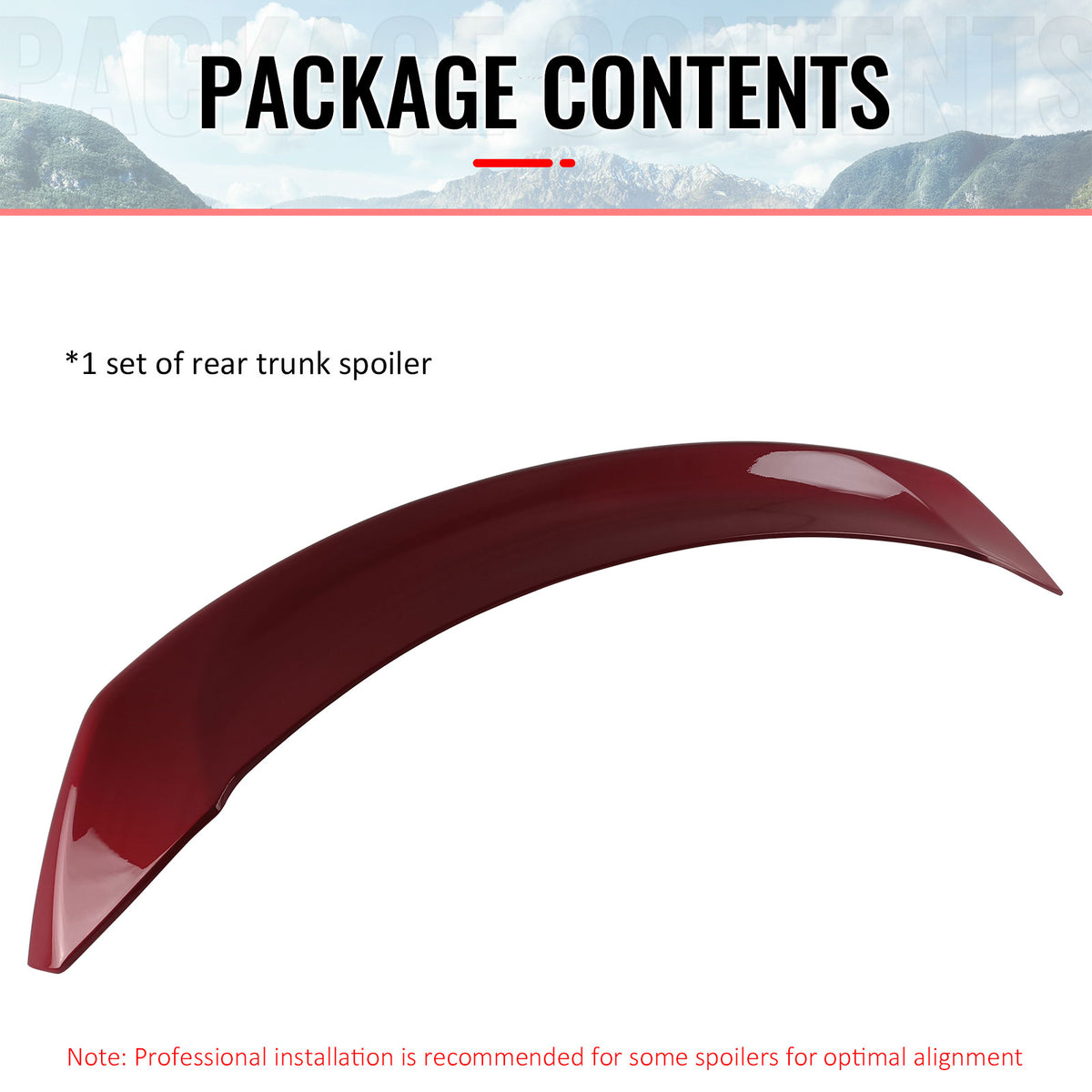 Fits 17-23 Tesla Model 3 S Style Rear Trunk Spoiler Lip Painted #PMMR Sunset Red