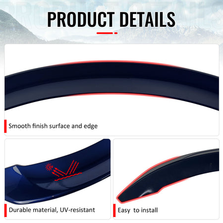 Fits 17-23 Tesla Model 3 S Style Rear Trunk Spoiler Wing Lip Painted #PPSB ABS