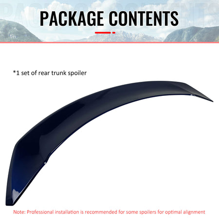 Fits 17-23 Tesla Model 3 S Style Rear Trunk Spoiler Wing Lip Painted #PPSB ABS