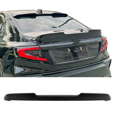 IKON MOTORSPRTS, Trunk Spoiler Compatible With 2022-2024 Subaru WRX 5th, ABS Plastic Rear Wing Deck Lid Lip Tail Trim, 2023