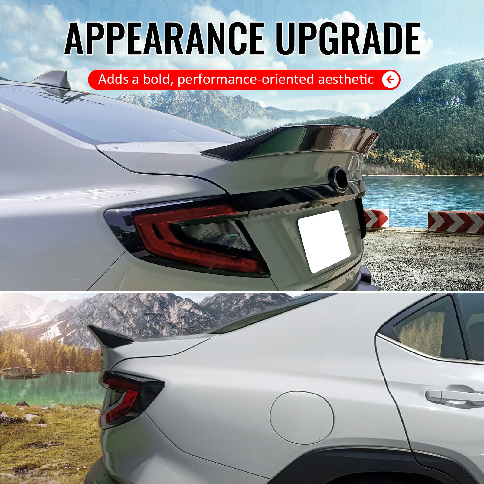Fits 22-26 Subaru WRX VB 5th D Style Rear Trunk Spoiler Wing Lip Carbon Fiber CF