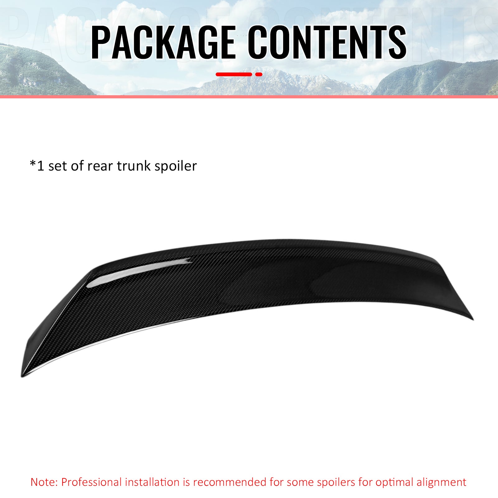 Fits 22-26 Subaru WRX VB 5th D Style Rear Trunk Spoiler Wing Lip Carbon Fiber CF