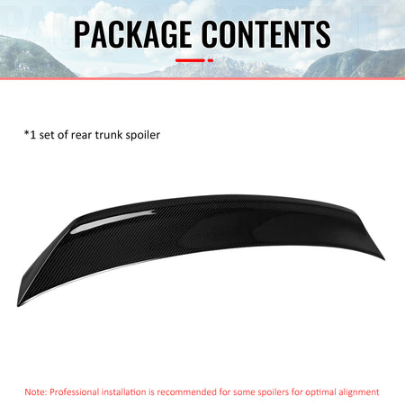 Fits 22-26 Subaru WRX VB 5th D Style Rear Trunk Spoiler Wing Lip Carbon Fiber CF
