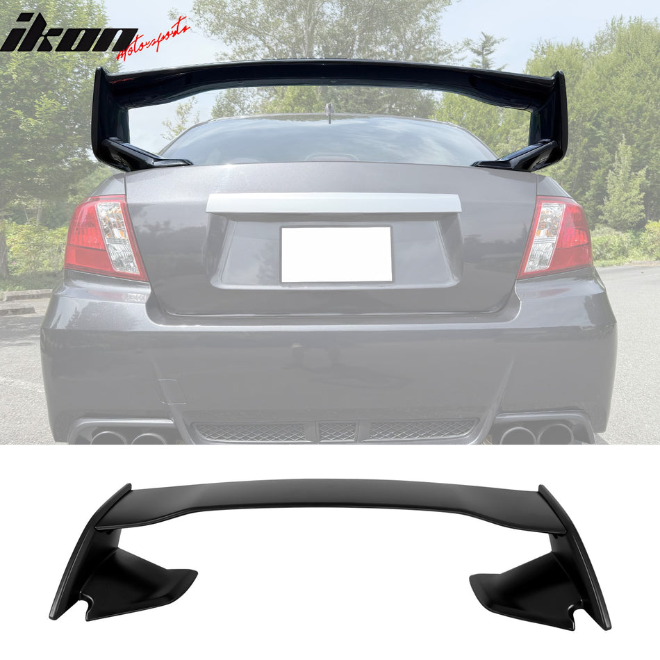2008-2014 Subaru Impreza STI Style Primer Black 5PCS Trunk Spoiler ABS