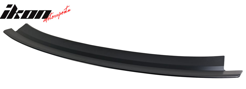 IKON MOTORSPORTS, Trunk Spoiler Compatible with 2024-2026 Ford Mustang S650 7th Gen, R Style Primer Black ABS Plastic Rear Trunk Lid Spoiler Wing Lip