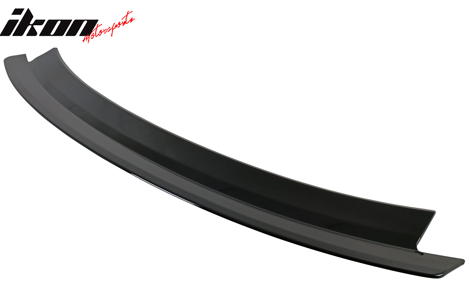 IKON MOTORSPORTS, Trunk Spoiler Compatible with 2024-2026 Ford Mustang S650 7th Gen, R Style Gloss Black ABS Plastic Rear Trunk Lid Spoiler Wing Lip