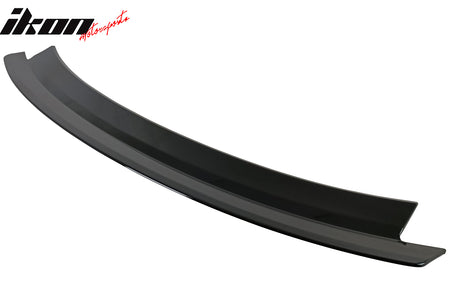 IKON MOTORSPORTS, Trunk Spoiler Compatible with 2024-2026 Ford Mustang S650 7th Gen, R Style Gloss Black ABS Plastic Rear Trunk Lid Spoiler Wing Lip