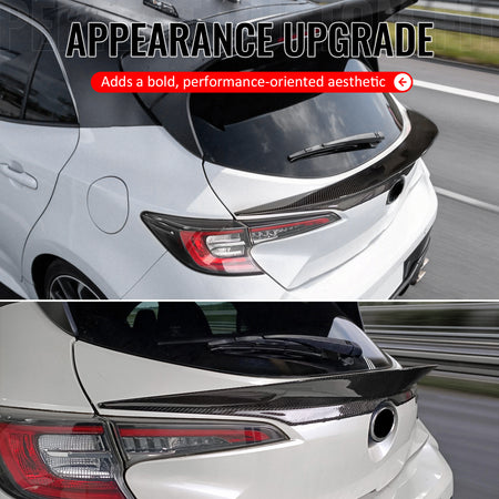 Fits 19-26 Toyota Corolla Hatchback Rear Middle Trunk Spoiler Carbon Fiber CF
