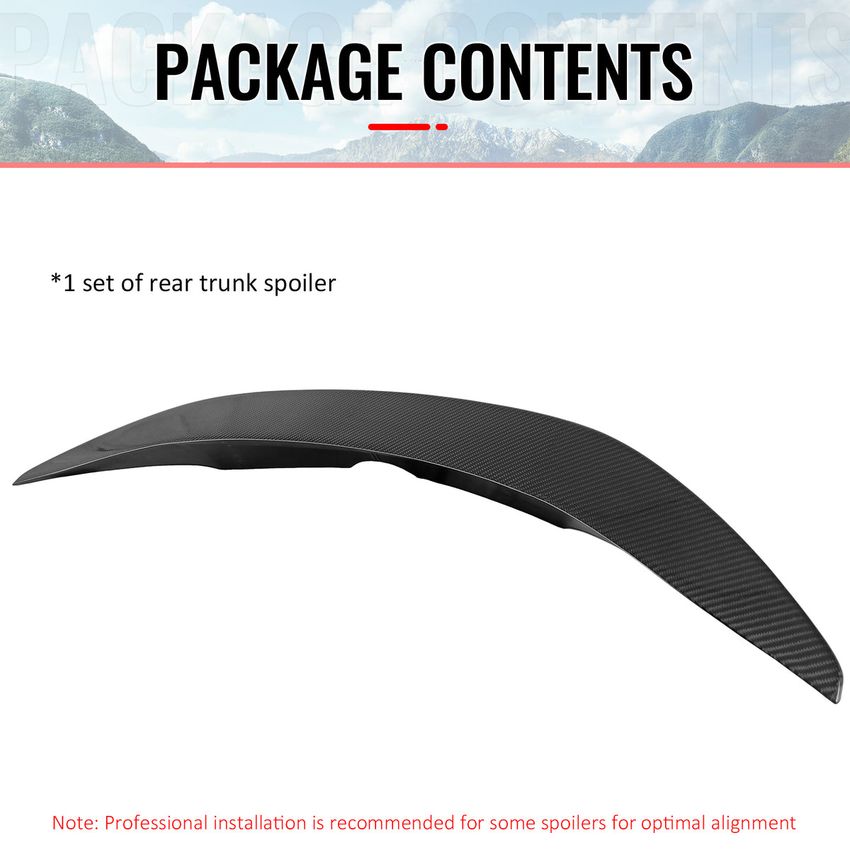 Fits 19-26 Toyota Corolla Hatchback Rear Middle Trunk Spoiler Carbon Fiber CF