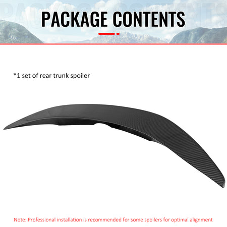Fits 19-26 Toyota Corolla Hatchback Rear Middle Trunk Spoiler Carbon Fiber CF